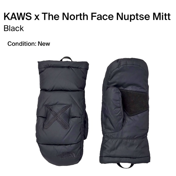 沸騰ブラドン FACE NORTH THE KAWS ミトングローブ ヌプシ 手袋